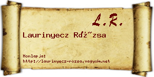 Laurinyecz Rózsa névjegykártya