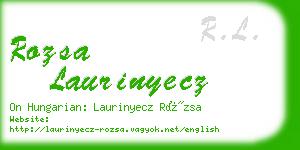 rozsa laurinyecz business card